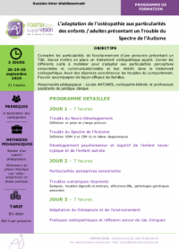 Votre ostéopathe à Paris 12 : formulaire d'inscription pour formation